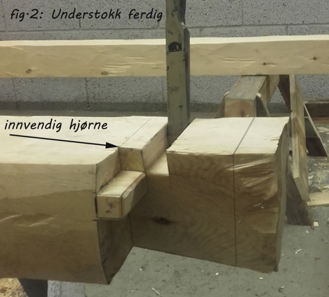 Fig 2. Understokken er ferdig med tapp og sliss. Foto: Pål Sneve Prestbakk